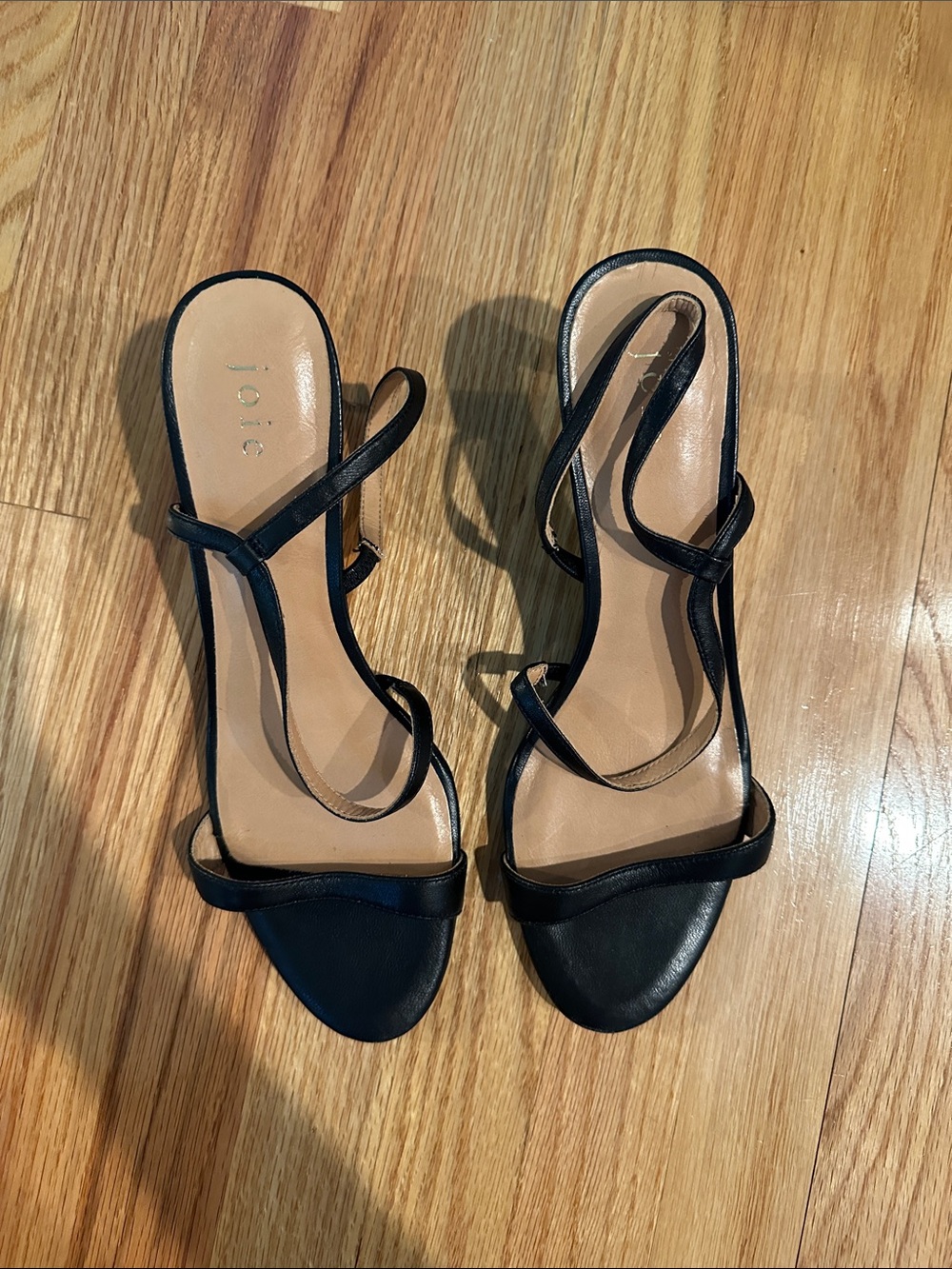 Joie Black Strappy Open-Toe Heels